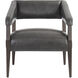 Carlyle Brentwood Charcoal Leather Lounge Chair